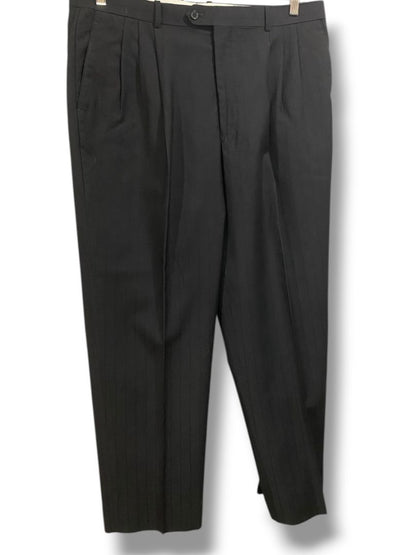 Size 48L Bendetti Mens Long Black Double Breasted Pinstripe 2 Piece Suit