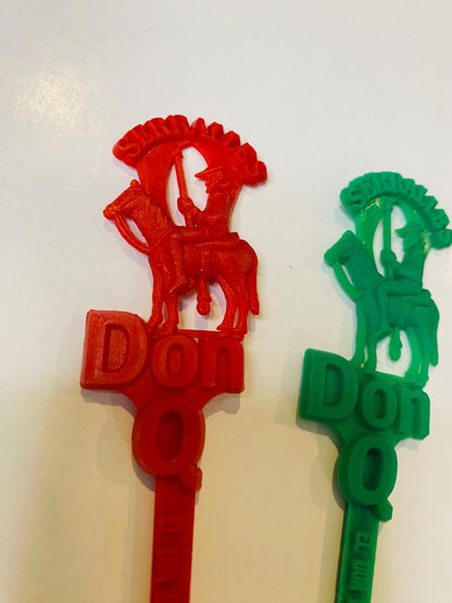 Set of 3 Vintage Serralles Don Q Cocktail Spoons Stirrers Plastic 6.5"