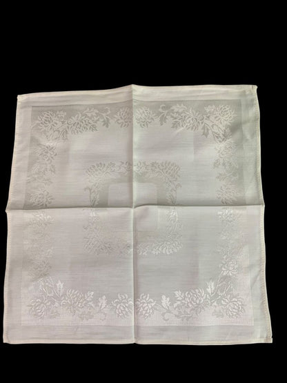 Set of 8 Ivory Dinner Cloth Napkins Table Linens Cotton Rayon 14.75" Sqaure