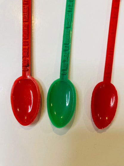 Set of 3 Vintage Serralles Don Q Cocktail Spoons Stirrers Plastic 6.5"