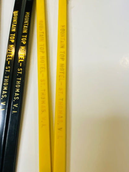 Lot of 5 Vintage Mountain Top Hotel St Thomas VI Swizzle Cocktail Sticks 6"