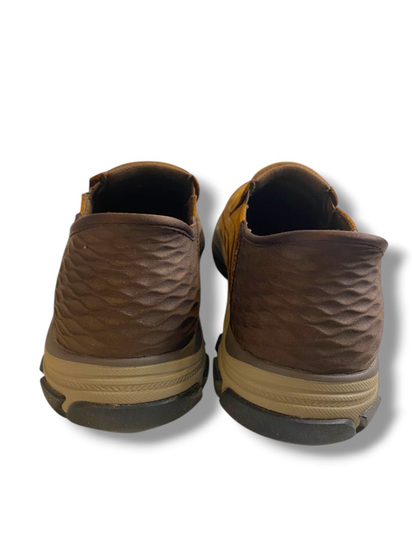 Size 10 Skechers Mens Brown Nubuck Suede Slip Ins  Memory Foam 204810