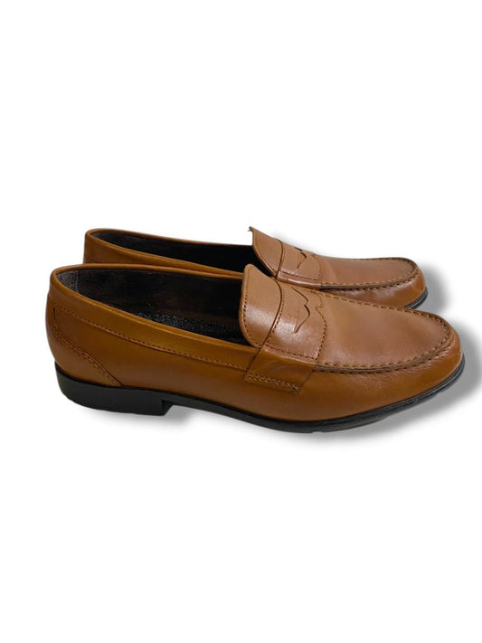 Size 11 Rockport Mens Walkability Mens Brown Leather Keaton Penny Loafers CI8840