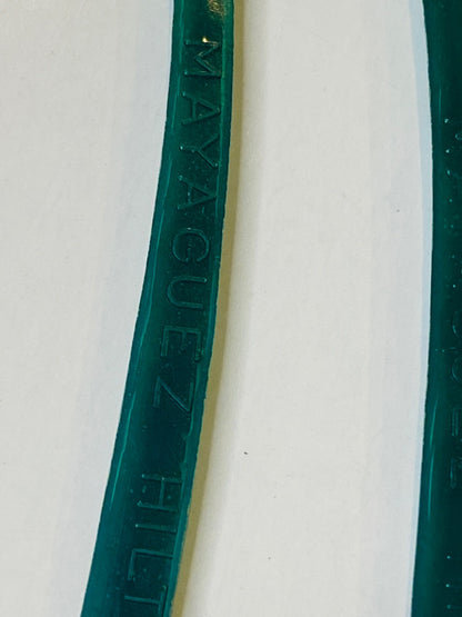 Set of 3 Vintage Hilton Mayaguez Cocktail Sticks Stirrers Green Palm Tree 6"