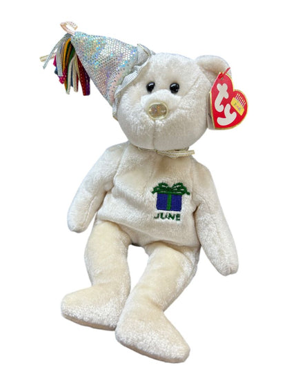 Ty Beanie Baby JUNE the Birthday Teddy Bear Vintage Plush Stuffed Animal Toy