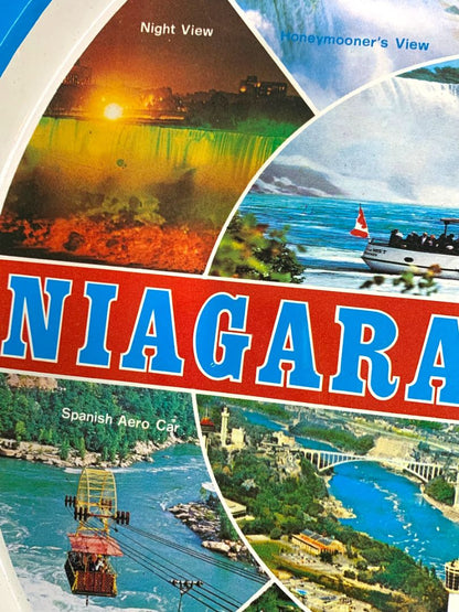 Vintage Niagara Falls Canada Souvenir Tin Serving Tray 13" Tourist Kitschy