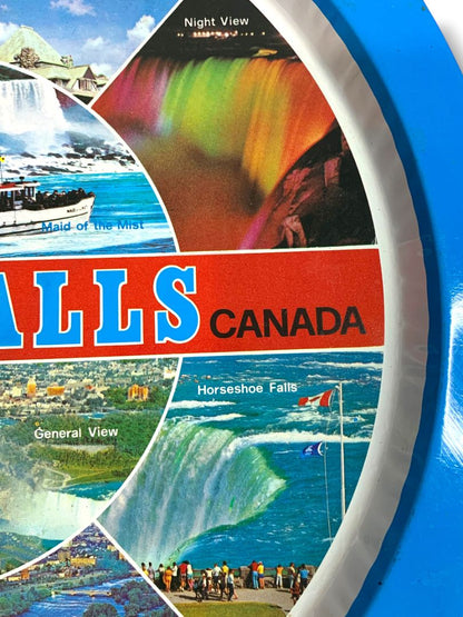 Vintage Niagara Falls Canada Souvenir Tin Serving Tray 13" Tourist Kitschy