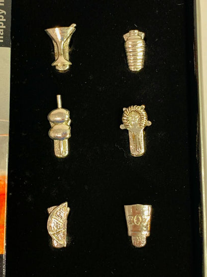 Prodyne Metalla Fine Pewter Drink Markers Set of 6 Wine Charms New
