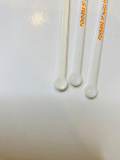 Lot of 3 Vintage Airline Swizzle Cocktail Sticks Stirrers Lan-Chile Funbirds of Aloha 5"