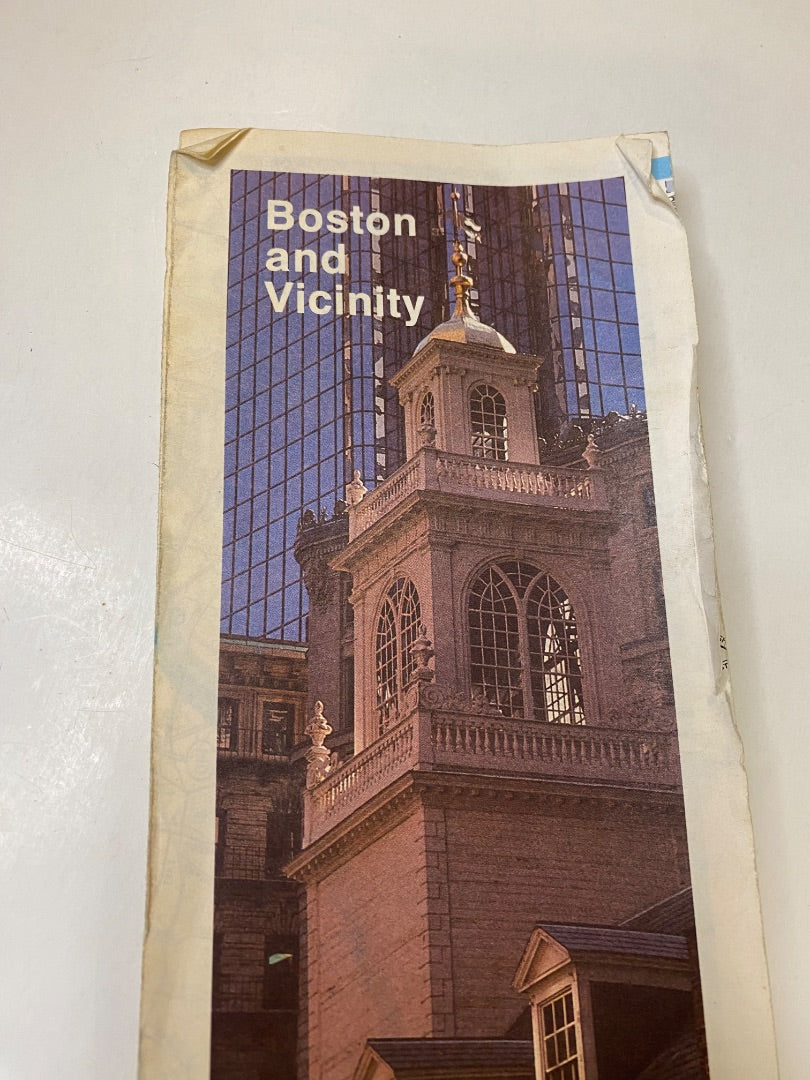 1993 AAA Boston and Vicinity Map 93-4 Foldable