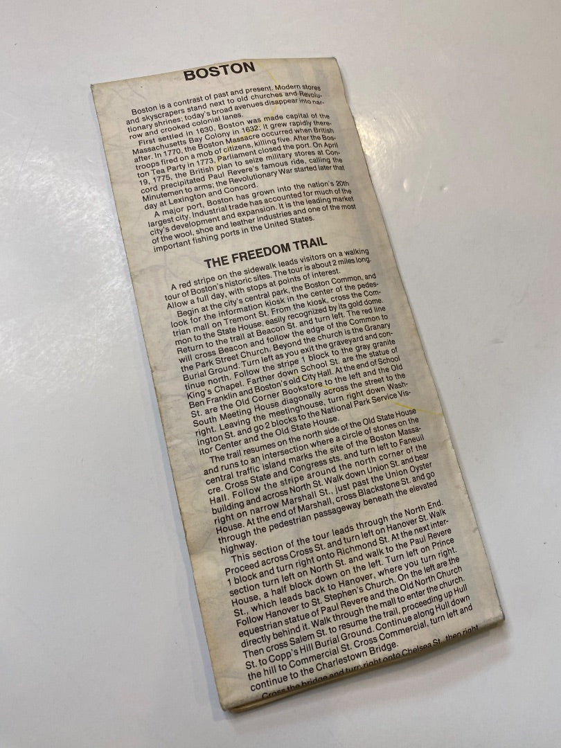 1993 AAA Boston and Vicinity Map 93-4 Foldable