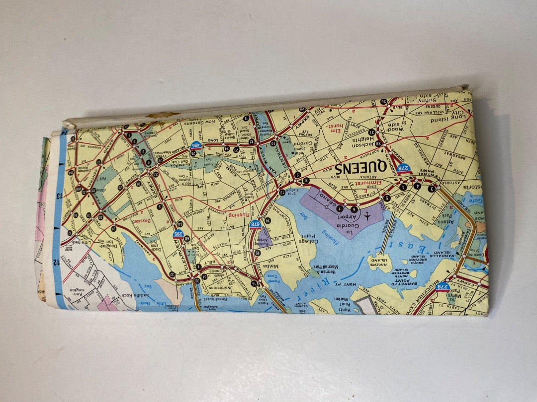 1990 AAA New York City and Vicinity Map 90-4 Foldable Including Long Island