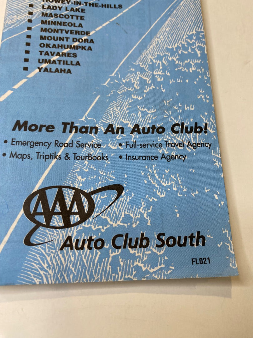2002 AAA Foldable Map of Leesburg and Vicinity Florida FL021