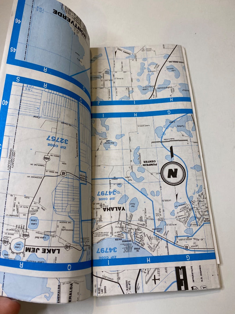 2002 AAA Foldable Map of Leesburg and Vicinity Florida FL021