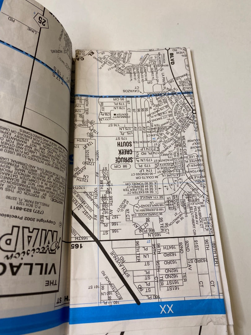 2002 AAA Foldable Map of The Villages Florida FL007