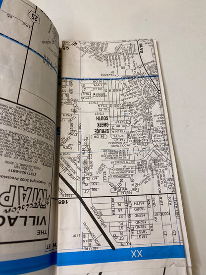 2002 AAA Foldable Map of The Villages Florida FL007