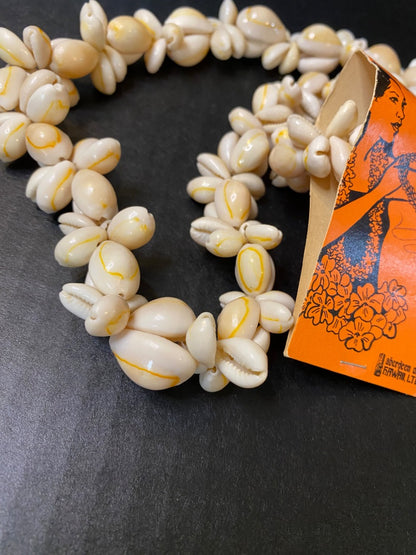 Vintage Leis of Hawaii Wahina Souvenir Shell Necklace with Tag Made in Philippines