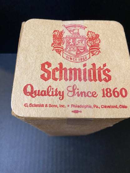 Sleeve of Vintage Schmidts Double Sided Beer Coaster Philadelphia PA Cleveland Ohio