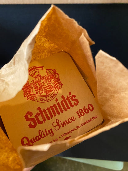Sleeve of Vintage Schmidts Double Sided Beer Coaster Philadelphia PA Cleveland Ohio