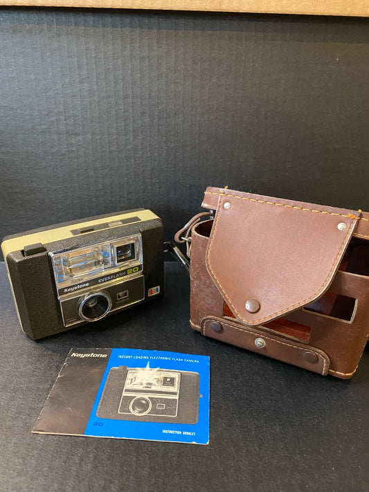 Vintage Keystone Everflash 30 Film Camera With Strap Untested for Parts or Decor