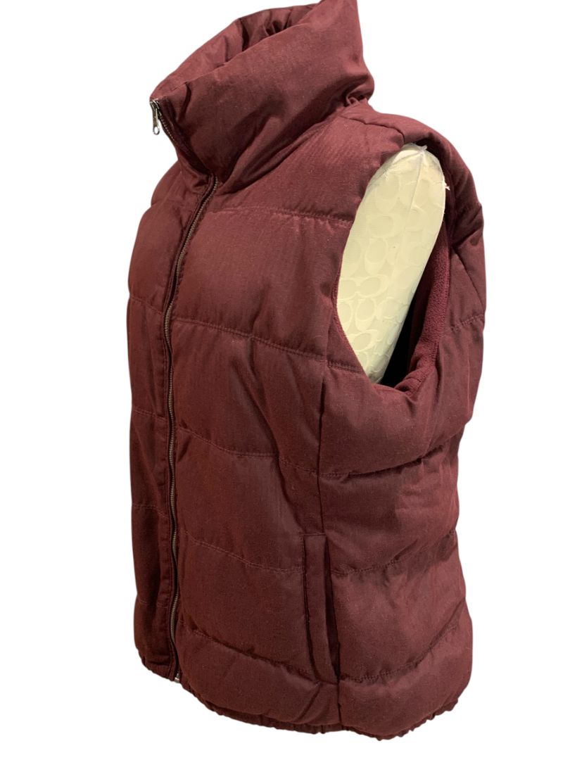 Size XL Old Navy Womens Puffer Coat Jacket Merlot Color Full Zip