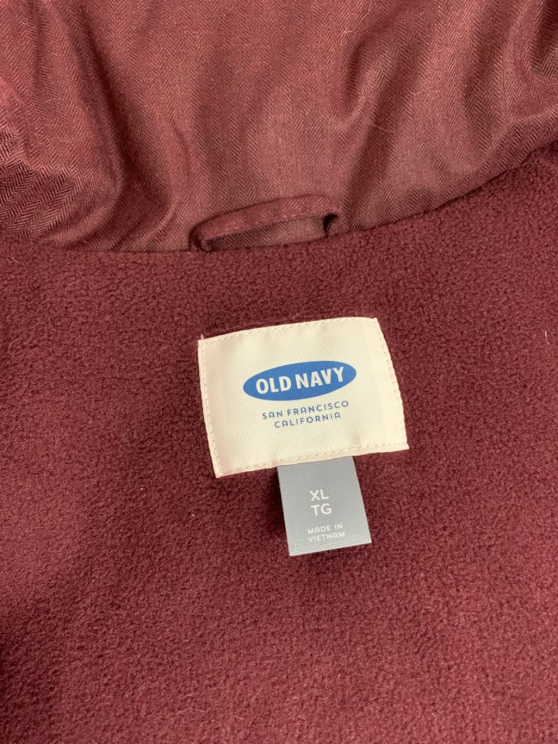 Size XL Old Navy Womens Puffer Coat Jacket Merlot Color Full Zip