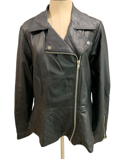 Size 2X Forever 21+ Plus Sizes Womens Faux Leather Moto Jacket