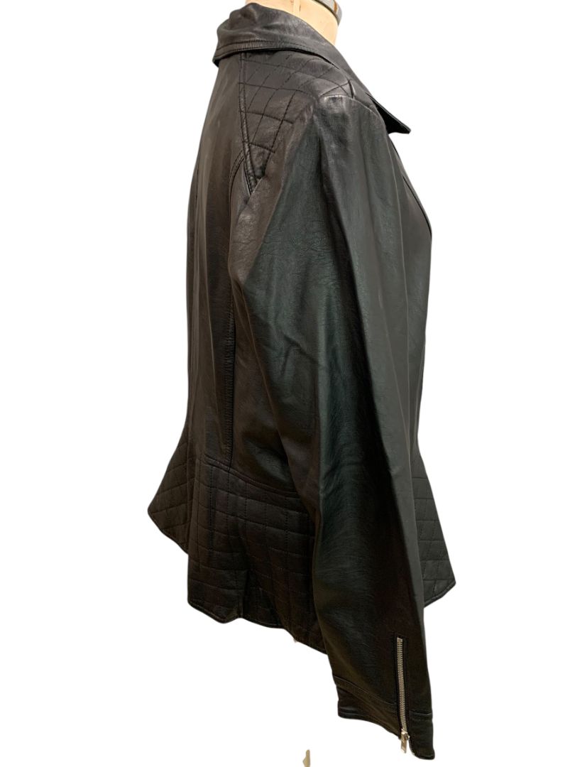 Size 2X Forever 21+ Plus Sizes Womens Faux Leather Moto Jacket