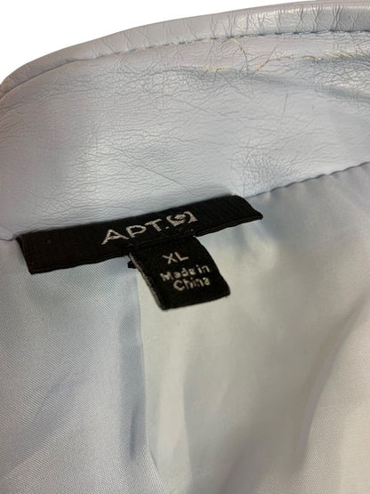 Size XL Apt 9 Womens Light Blue Faux Leather Moto Jacket