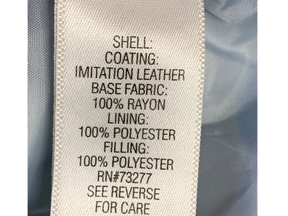 Size XL Apt 9 Womens Light Blue Faux Leather Moto Jacket
