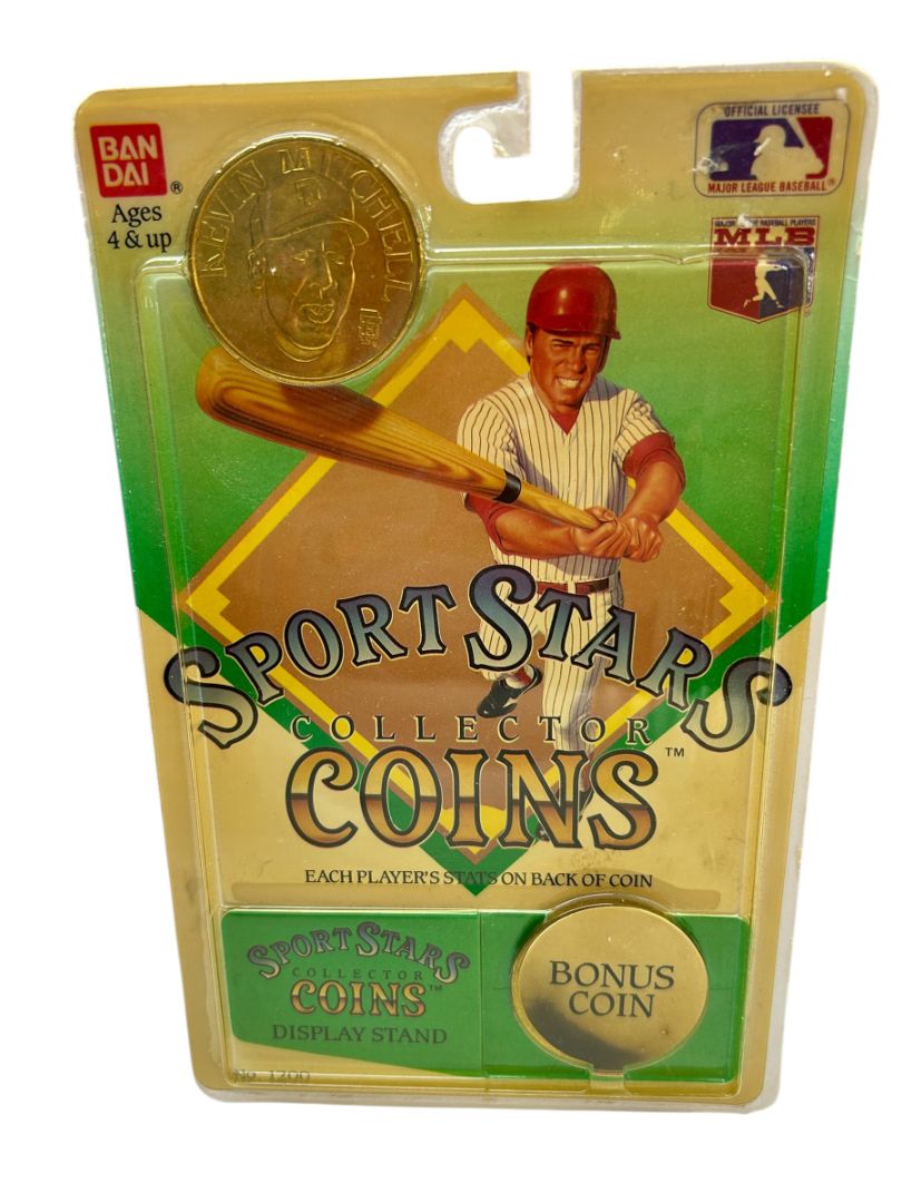 1990 Bandai Sports Stars Collector Coins Sealed Package No 1200 Baseball MLB