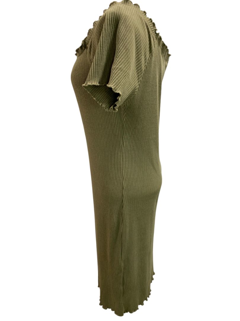 Size 3X Derek Heart Plus Army Green Rib Knit Pullover Dress
