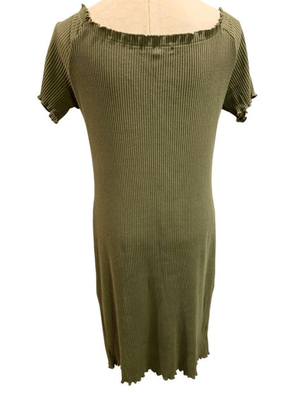 Size 3X Derek Heart Plus Army Green Rib Knit Pullover Dress