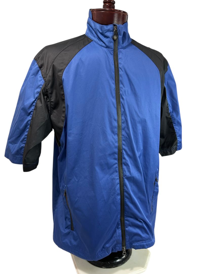 Large Greg Norman Play Dry Golf Windbreaker Jacket Mens Short Sleeve