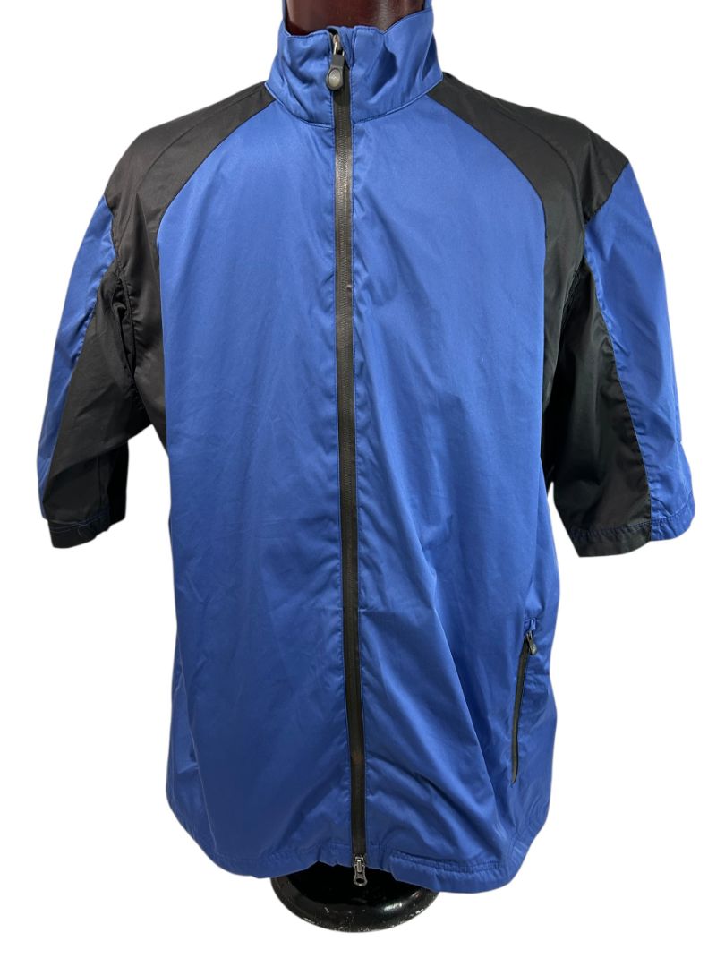 Large Greg Norman Play Dry Golf Windbreaker Jacket Mens Short Sleeve