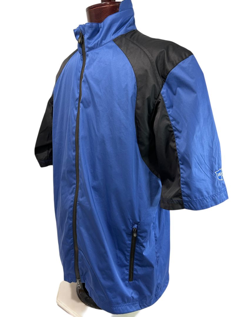 Large Greg Norman Play Dry Golf Windbreaker Jacket Mens Short Sleeve