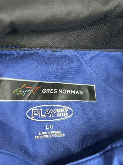 Large Greg Norman Play Dry Golf Windbreaker Jacket Mens Short Sleeve