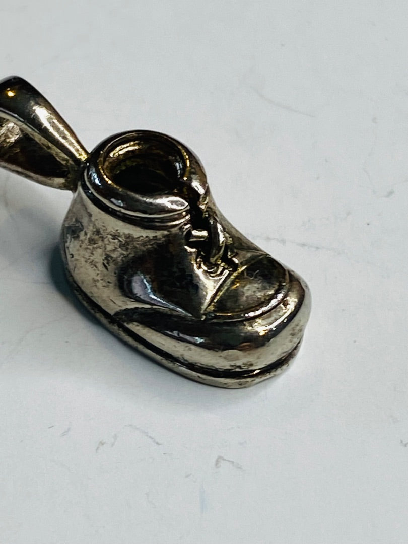 Vintage Sterling Silver 925 Babys Shoe Charm 23mm
