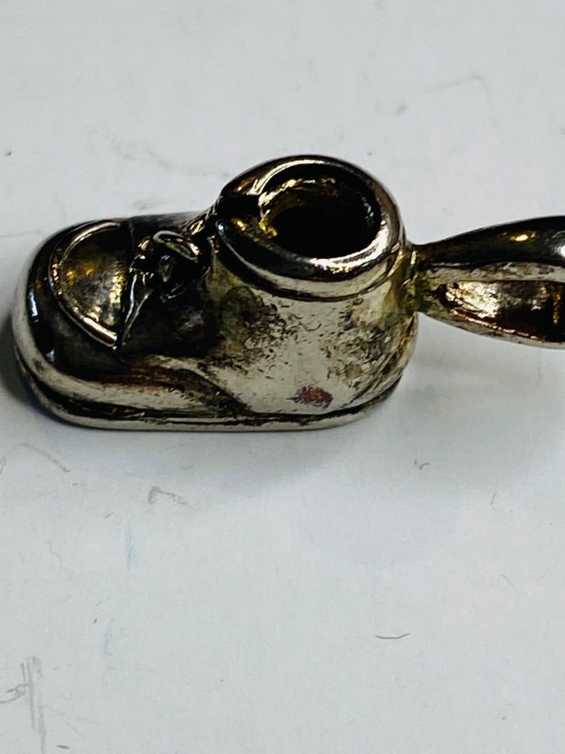 Vintage Sterling Silver 925 Babys Shoe Charm 23mm