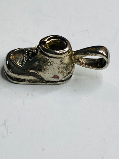 Vintage Sterling Silver 925 Babys Shoe Charm 23mm