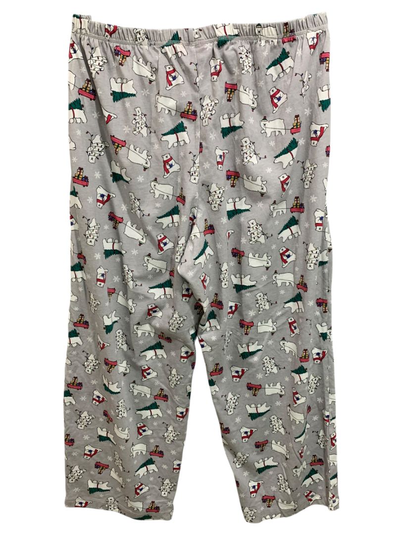 Size 2X Macys Family PJs Womens Soft Knit Pajama Pants Gray Polar Bear