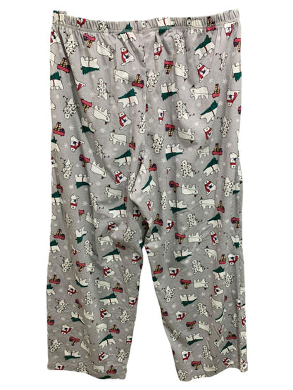 Size 2X Macys Family PJs Womens Soft Knit Pajama Pants Gray Polar Bear