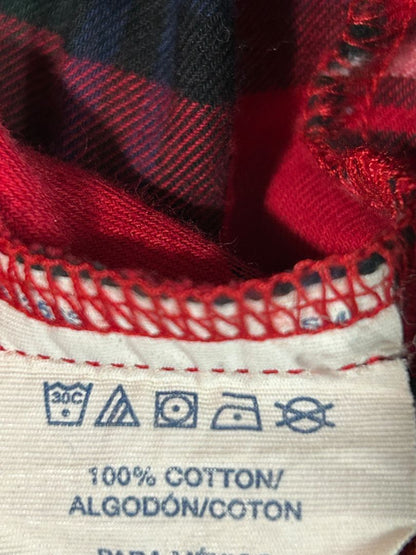 Large Polo Ralph Lauren Mens Sleep Pants Elastic Drawstring Pockets Red Plaid