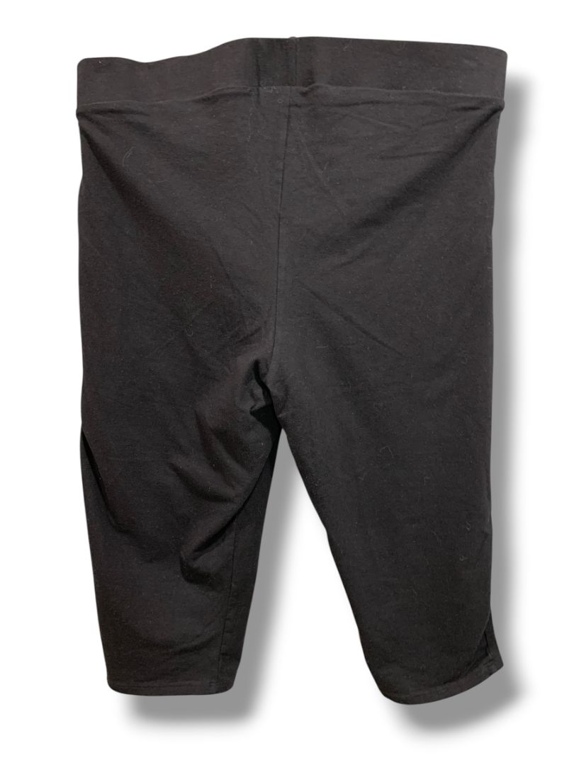 Size 4X Torrid Womens Black Distressed Leggings Below Knee 18" Inseam
