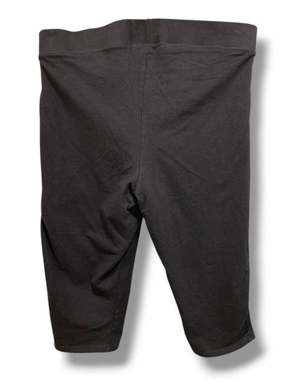 Size 4X Torrid Womens Black Distressed Leggings Below Knee 18" Inseam