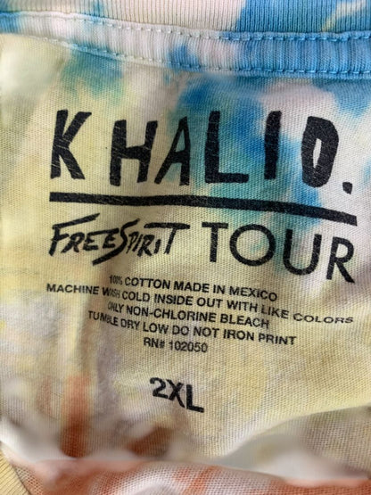 2XL Khalid FreeSprit Tour Tie Dye Concert Tshirt Adult 2019