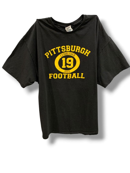 Size 2XL Pittsburgh Football Mens Tshirt Black 19 JuJu Delta Proweight