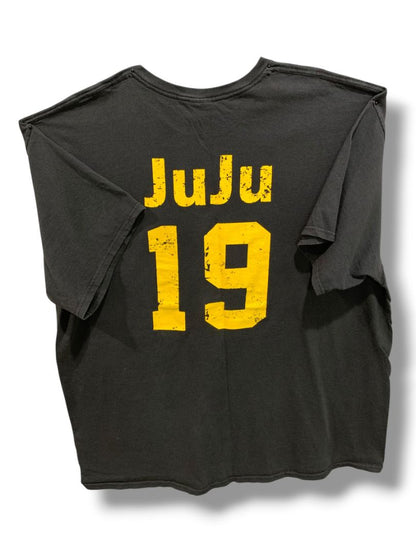 Size 2XL Pittsburgh Football Mens Tshirt Black 19 JuJu Delta Proweight