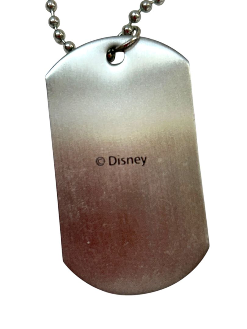 Disney Dog Tag Will Turner Orlando Bloom Necklace Lobster Clasp 24" Chain