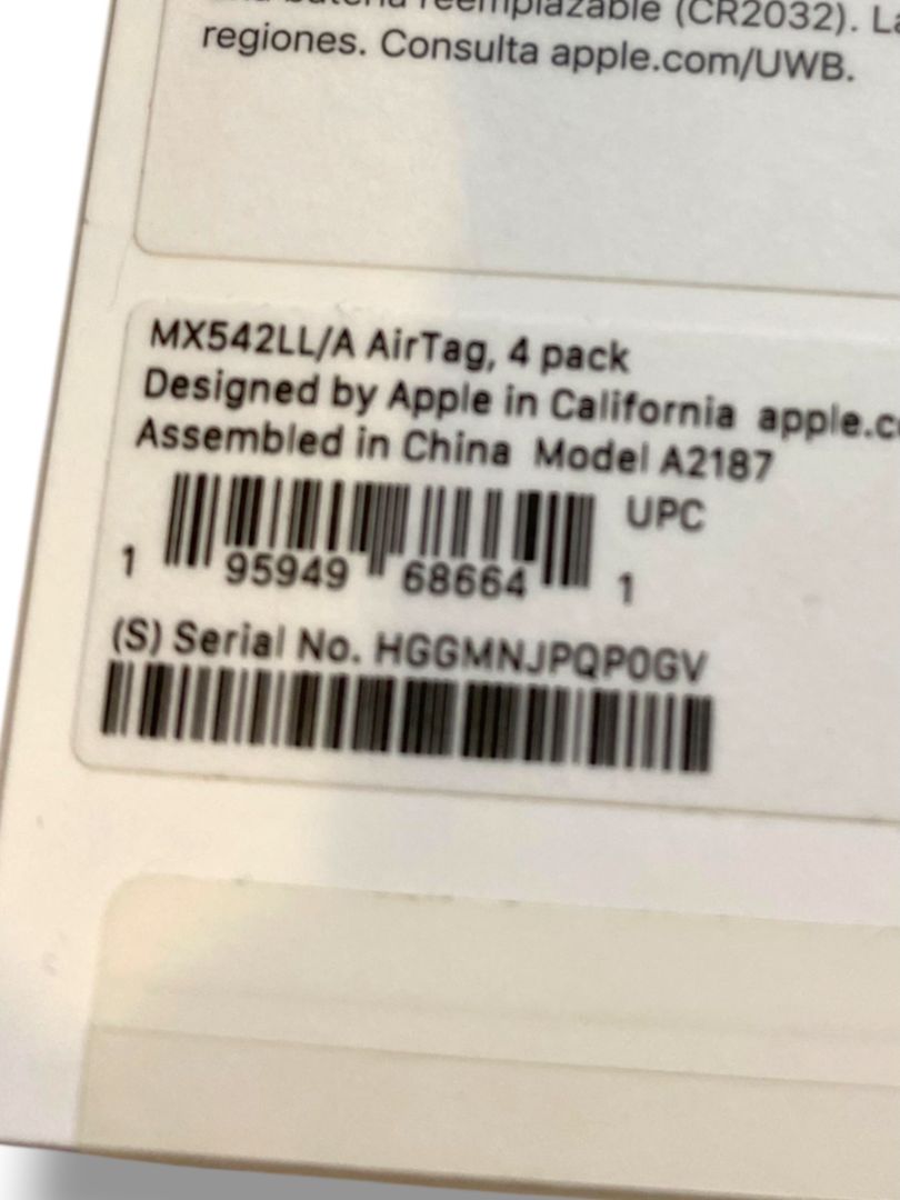 Apple AirTag 1st Generation 4 Pack Bluetooth Item Tracker Locator White